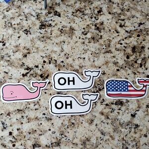 Vineyard Vines Sticker Set - Pink, Ohio, American Flag